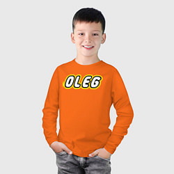 Лонгслив хлопковый детский Oleg, цвет: оранжевый — фото 2