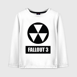 Лонгслив хлопковый детский Fallout 3, цвет: белый