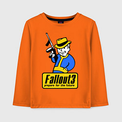 Лонгслив хлопковый детский Fallout 3 Man, цвет: оранжевый