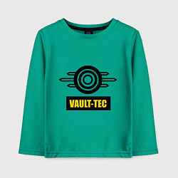 Лонгслив хлопковый детский Vault-tec, цвет: зеленый