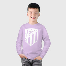 Лонгслив хлопковый детский FC Atletico Madrid, цвет: лаванда — фото 2