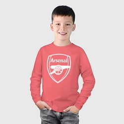 Лонгслив хлопковый детский FC Arsenal, цвет: коралловый — фото 2