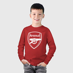 Лонгслив хлопковый детский FC Arsenal, цвет: красный — фото 2
