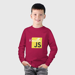 Лонгслив хлопковый детский Vanilla JS, цвет: маджента — фото 2