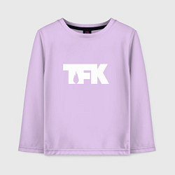 Лонгслив хлопковый детский TFK: White Logo, цвет: лаванда