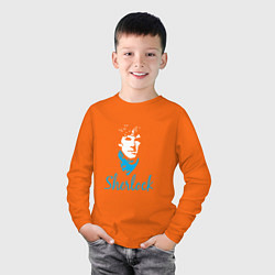 Лонгслив хлопковый детский Sherlock, цвет: оранжевый — фото 2