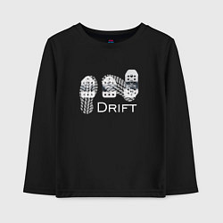 Лонгслив хлопковый детский Drift, цвет: черный