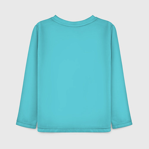 Детский лонгслив Eat me! / Бирюзовый – фото 2