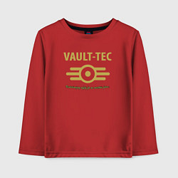 Лонгслив хлопковый детский Vault Tec, цвет: красный