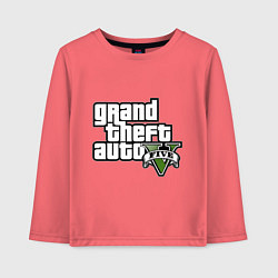 Лонгслив хлопковый детский GTA Five, цвет: коралловый