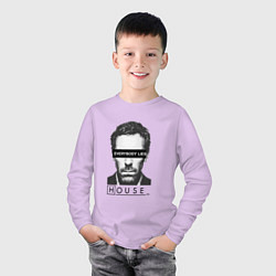Лонгслив хлопковый детский Everyboy Lies, цвет: лаванда — фото 2