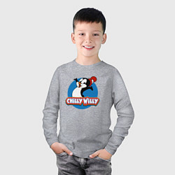 Лонгслив хлопковый детский Chilly Willy, цвет: меланж — фото 2