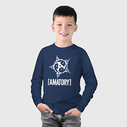 Лонгслив хлопковый детский Amatory Style, цвет: тёмно-синий — фото 2