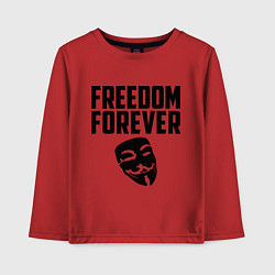 Лонгслив хлопковый детский Freedom forever, цвет: красный