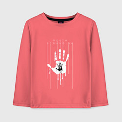 Лонгслив хлопковый детский Death Stranding: Hand, цвет: коралловый