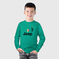 Лонгслив хлопковый детский Ronaldo: Juve Sport, цвет: зеленый — фото 2