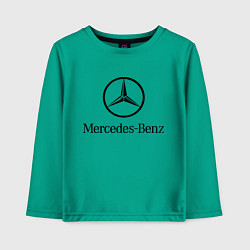 Лонгслив хлопковый детский Logo Mercedes-Benz, цвет: зеленый