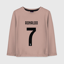 Лонгслив хлопковый детский RONALDO 7, цвет: пыльно-розовый
