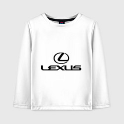 Лонгслив хлопковый детский Lexus logo, цвет: белый