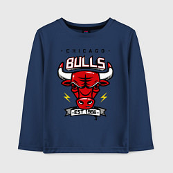 Лонгслив хлопковый детский Chicago Bulls est. 1966, цвет: тёмно-синий