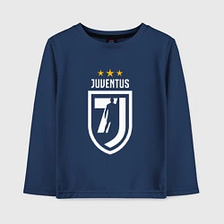 Лонгслив хлопковый детский Juventus 7J, цвет: тёмно-синий