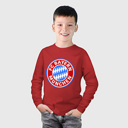 Лонгслив хлопковый детский Bayern Munchen FC, цвет: красный — фото 2