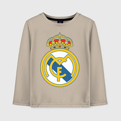 Лонгслив хлопковый детский Real Madrid FC, цвет: миндальный