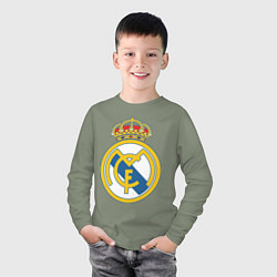 Лонгслив хлопковый детский Real Madrid FC, цвет: авокадо — фото 2