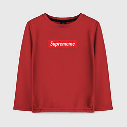 Лонгслив хлопковый детский Suprememe, цвет: красный