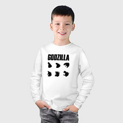 Лонгслив хлопковый детский Godzilla Mood, цвет: белый — фото 2