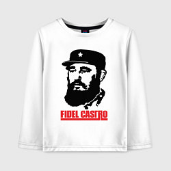 Лонгслив хлопковый детский Fidel Castro, цвет: белый