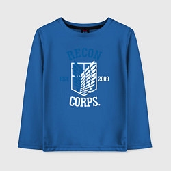 Лонгслив хлопковый детский Recon Corps est 2009, цвет: синий
