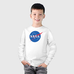 Лонгслив хлопковый детский NASA: Sasa, цвет: белый — фото 2