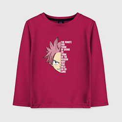 Лонгслив хлопковый детский Natsu Quote, цвет: маджента