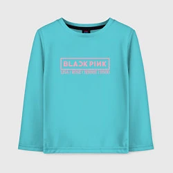 Лонгслив хлопковый детский Black Pink: Girls, цвет: бирюзовый