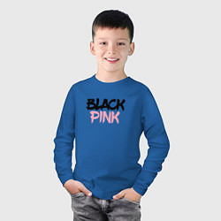 Лонгслив хлопковый детский Black Pink Graffiti, цвет: синий — фото 2