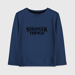 Лонгслив хлопковый детский Stranger Things, цвет: тёмно-синий