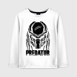 Лонгслив хлопковый детский Predator Mask, цвет: белый