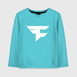 Лонгслив хлопковый детский FAZE Symbol, цвет: бирюзовый