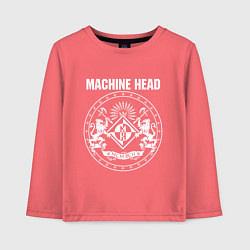 Лонгслив хлопковый детский Machine Head MCMXCII, цвет: коралловый