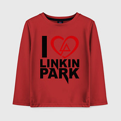 Лонгслив хлопковый детский I love Linkin Park, цвет: красный