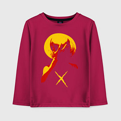 Лонгслив хлопковый детский Going to new world, цвет: маджента