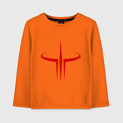 Лонгслив хлопковый детский Quake logo, цвет: оранжевый