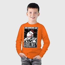 Лонгслив хлопковый детский Убийца гоблинов 9, цвет: оранжевый — фото 2
