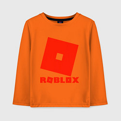 Лонгслив хлопковый детский Roblox Logo, цвет: оранжевый