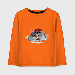 Лонгслив хлопковый детский Pretty kitten, цвет: оранжевый