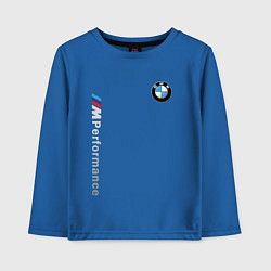 Лонгслив хлопковый детский BMW M PERFORMANCE БМВ, цвет: синий