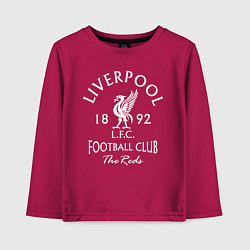 Лонгслив хлопковый детский Liverpool: Football Club, цвет: маджента