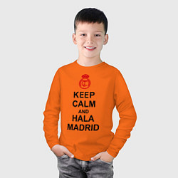 Лонгслив хлопковый детский Keep Calm & Hala Madrid, цвет: оранжевый — фото 2