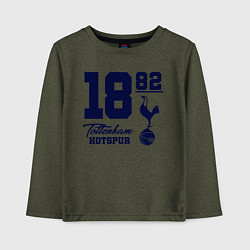 Лонгслив хлопковый детский FC Tottenham 1882, цвет: меланж-хаки